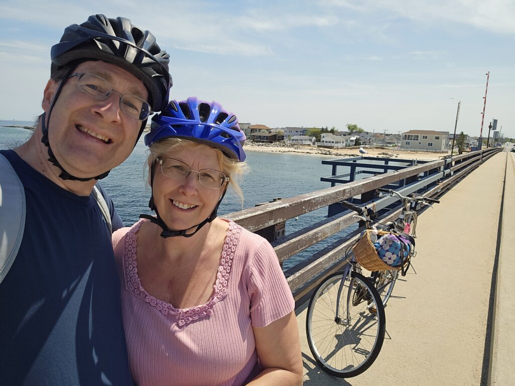 George and Wendy Biking